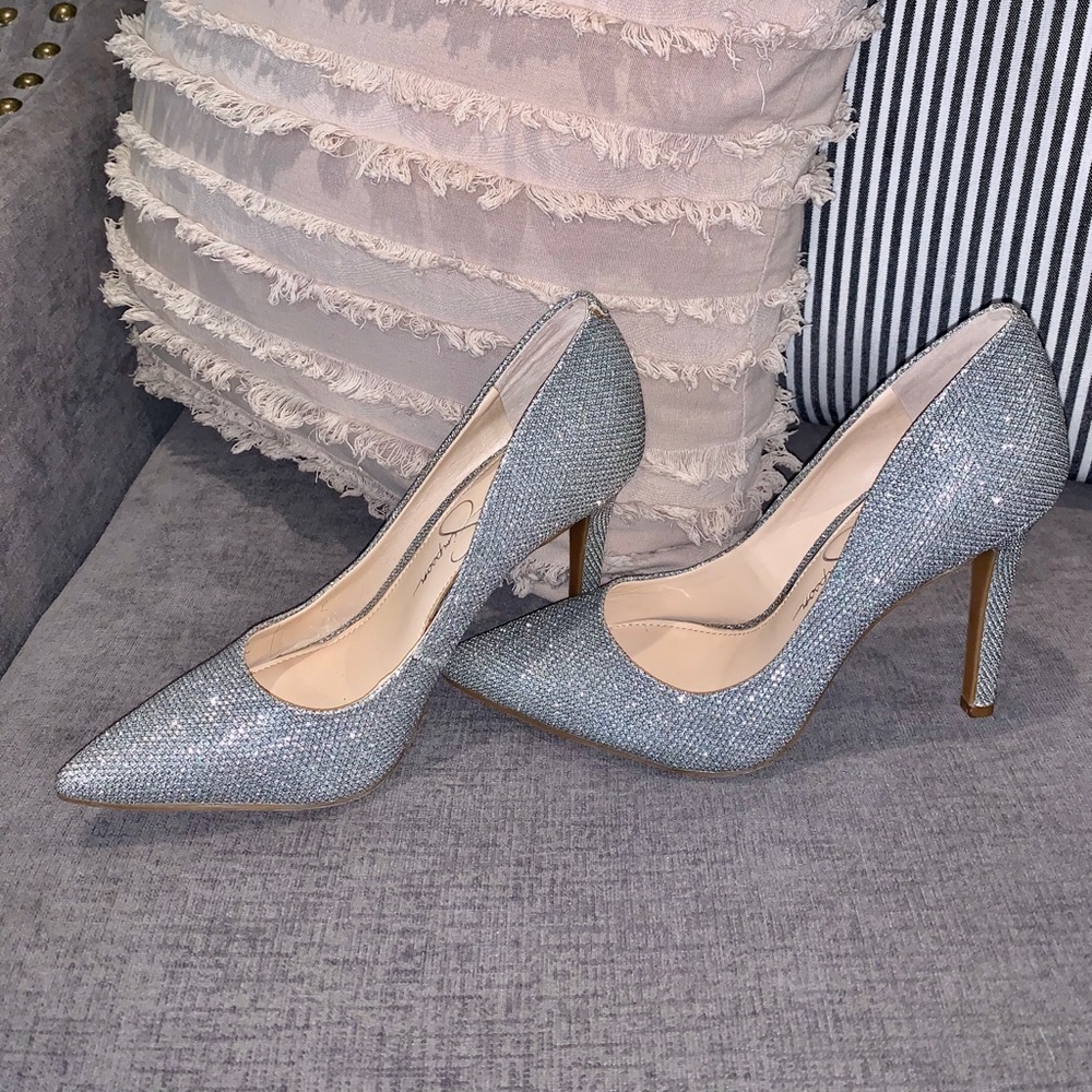 Jessica Simpson Silver High Heels